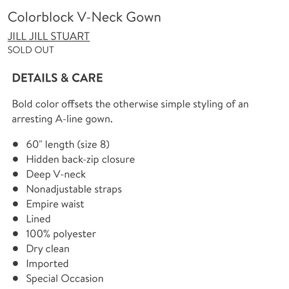 Colorblock V-Neck Gown - Picture 5 of 5